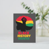 Kühne, lebendige panafrikanische Silhouette Afro-F Postkarte (Stehend Vorderseite)