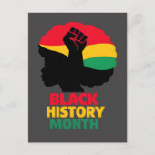 Kühne, lebendige panafrikanische Silhouette Afro-F Postkarte (Vorderseite)