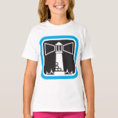 kühne Leuchtturm Beacon mit Ozeanwellen-Symbol T-Shirt (Vorderseite)