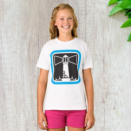 kühne Leuchtturm Beacon mit Ozeanwellen-Symbol T-Shirt