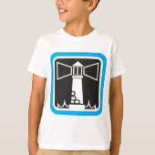 kühne Leuchtturm Beacon mit Ozeanwellen-Symbol T-Shirt (Vorderseite)