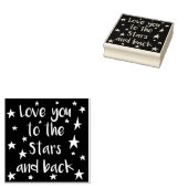 Kühne Liebe auf die Sterne und zurück Gummistempel (Stempel)