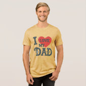 Kühne Liebe für Vater - Herzliche grafische Gestal Tri-Blend Shirt (Vorderseite voll)