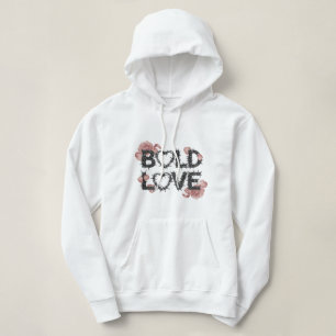 Kühne Liebe – Stacheldraht & Rosen T-Shirt mit rau Hoodie