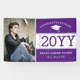 Kühne Lila Foto Abschluss Banner