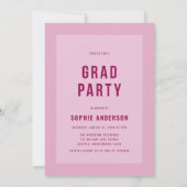 kühne Lila Graduate Ankündigung und Grad Party (Rückseite)