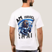 kühne Löwe Israel Pride Doppelseitiges T-Shirt (Rückseite)