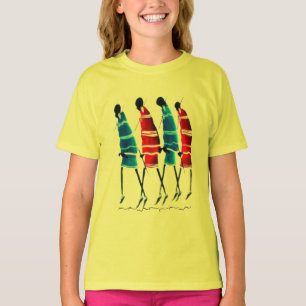 Kühne Maasai-Kunst trifft Pariser Straßenmode T-Shirt