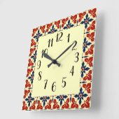kühne marokkanische Tile Quadratische Wanduhr (Winkel)