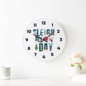 kühne Masken Buchstaben Winterszenen 'Sleigh All D Große Wanduhr (Zuhause)