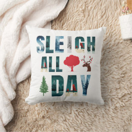 kühne Masken Buchstaben Winterszenen 'Sleigh All D Kissen