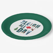 kühne Masken Buchstaben Winterszenen 'Sleigh All D Pappteller (Schrägansicht)