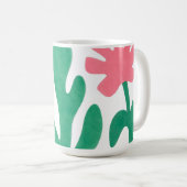 Kühne Matisse-Style-Blumen-Ausschnitte Kaffeetasse (VorderseiteRechts)