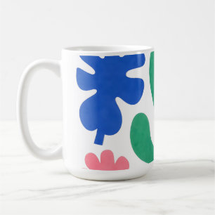 Kühne Matisse-Style-Blumen-Ausschnitte Kaffeetasse