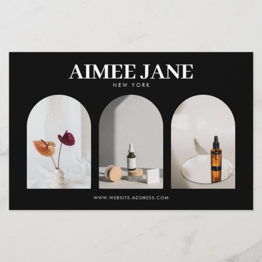 Kühne Minimalistische Boutique, Salon Foto Trio Bl Flyer (Vorne)