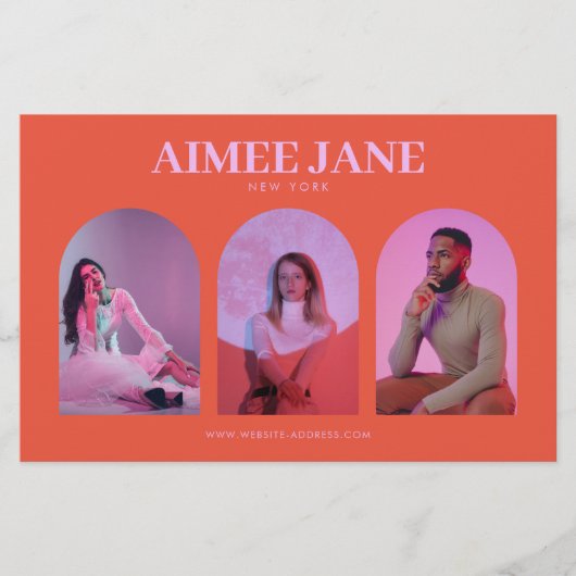 Kühne Minimalistische Boutique, Salon Foto Trio Or Flyer (Vorne)