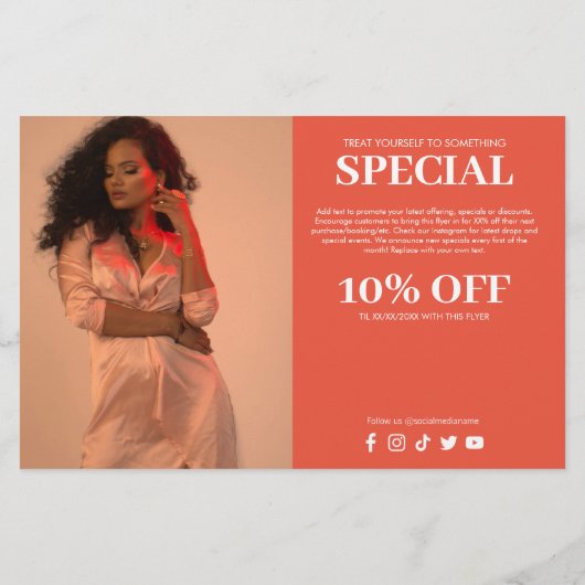 Kühne Minimalistische Boutique, Salon Foto Trio Pi Flyer (Hinten)