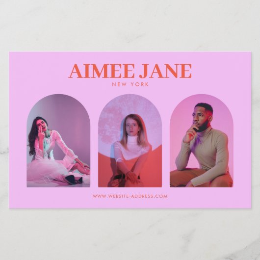 Kühne Minimalistische Boutique, Salon Foto Trio Pi Flyer (Vorne)