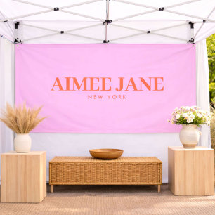 Kühne minimalistische Luxus-Boutique Pink/Orange Banner