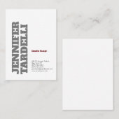 kühne Minimalistische Moderne Visitenkarte (Vorne/Hinten)