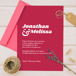 kühne Minimalistische Retro Viva Magenta Wir tun H Einladung