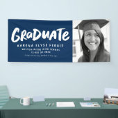 Kühne moderne Absolvent ein Foto Marine Abschluss Banner (Messe)