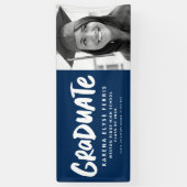 Kühne moderne Absolvent ein Foto Marine Abschluss Banner (Vertikal)