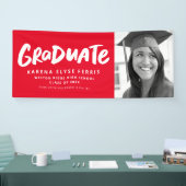 Kühne moderne Absolvent ein Foto roter Abschluss Banner (Messe)