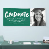 Kühne moderne Absolventen ein Foto grüner Abschlus Banner (Messe)