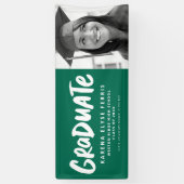 Kühne moderne Absolventen ein Foto grüner Abschlus Banner (Vertikal)