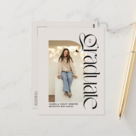 Kühne moderne Absolventen zwei Foto Abschluss Postkarte