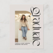 Kühne moderne Absolventen zwei Foto Abschluss Postkarte (Vorderseite)