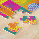 Kühne Moderne Art Ananas Pop Art Muster Puzzle (Seite)