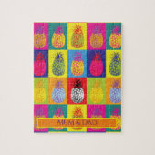 Kühne Moderne Art Ananas Pop Art Muster Puzzle (Vertikal)
