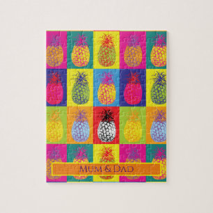 Kühne Moderne Art Ananas Pop Art Muster Puzzle