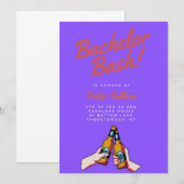 Kühne moderne Bachelor Party Einladung (Vorne/Hinten)