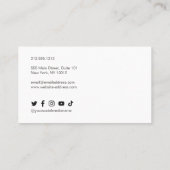 Kühne moderne, Berufliche, rote Linien Visitenkarte (Rückseite)