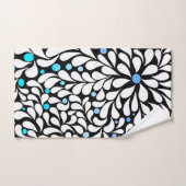 Kühne moderne Blume mit blauer aquamariner Ober Badhandtuch Set (Handtuch)