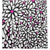Kühne moderne Blume mit rosa Ober Duschvorhang (Vorderseite)