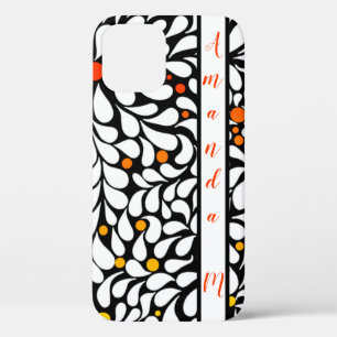 Kühne moderne Blume mit warmen Omelonenstreifen Case-Mate iPhone Hülle