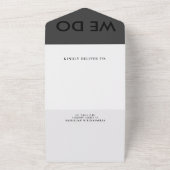 kühne moderne BW "We Do"-Hochzeit | Sauberes Layou All In One Einladung (Außenbereich)