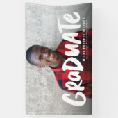 Kühne moderne coole Graduierte ein Foto Abschluss Banner (Vertikal)