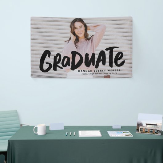 Kühne moderne coole Graduierte ein Foto Abschluss Banner (Messeveranstaltung)