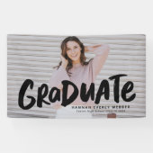 Kühne moderne coole Graduierte ein Foto Abschluss Banner (Horizontal)