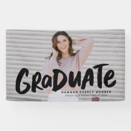 Kühne moderne coole Graduierte ein Foto Abschluss Banner