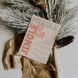 Kühne moderne Corner Jingle und Mingle Holiday Par Einladung<br><div class="desc">Senden Sie herzliche Wünsche in dieser Urlaubssaison mit diesem einzigartigen und niedlichen, modernen Korallenklöpf und einer einzigen Urlaubsparty-Einladung. Das schlichte und minimalistisch gestaltete Design ist in hellrosa, pastellfarbenen Korallen, Salbei, Rot und Pfirsichfarben inspiriert. Dieses Design feiert den festlichen Geist des Dezember und bringt jedem Anlass eine fröhliche und lustige Touch....</div>