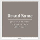 Kühne moderne dunkle und hellbeige Marke oder Unte Aufkleber (Blatt)