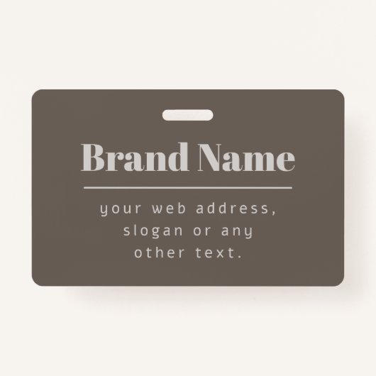 Kühne moderne dunkle und hellbeige Marke oder Unte Ausweis (Vorderseite)