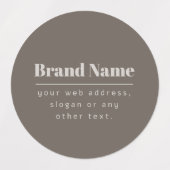 Kühne moderne dunkle und hellbeige Marke oder Unte Etiketten (Design 1)