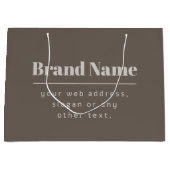 Kühne moderne dunkle und hellbeige Marke oder Unte Große Geschenktüte (Vorderseite)